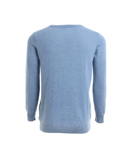 Solid V-Neck Merino-Cashmere Sweater1533809221320946