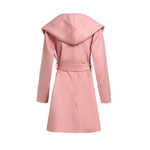 Load image into Gallery viewer, Womens Coat, Wool, Hooded Belted
