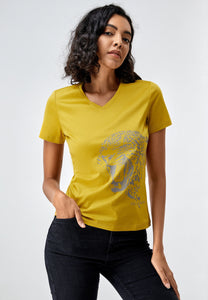 Women’s Leopard Graphic Print V-Neck T-Shirt832774609928434