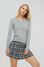 将图片加载到图库查看器，Women&#39;s Sweater/ Cashmere/ V-Neck Long Sleeves
