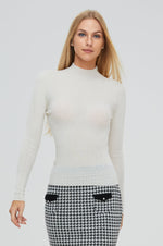Load image into Gallery viewer, Fitted Mock-Neck Merino Sweater
