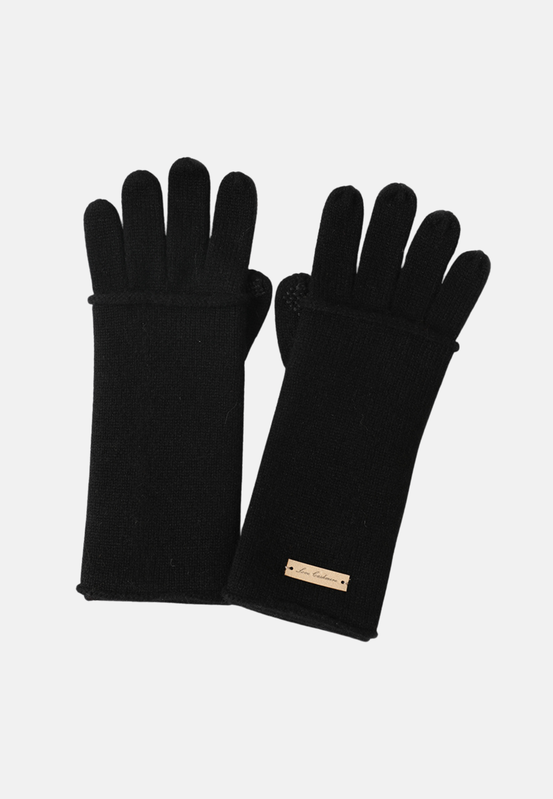 cashmere handschuhe schwarz Cashmere Touchscreen Gloves Black / ONE SIZE