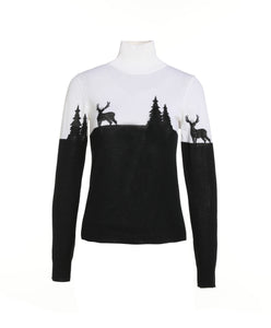 Women's Merino 'Deer & Tree' Sweater133225764962546