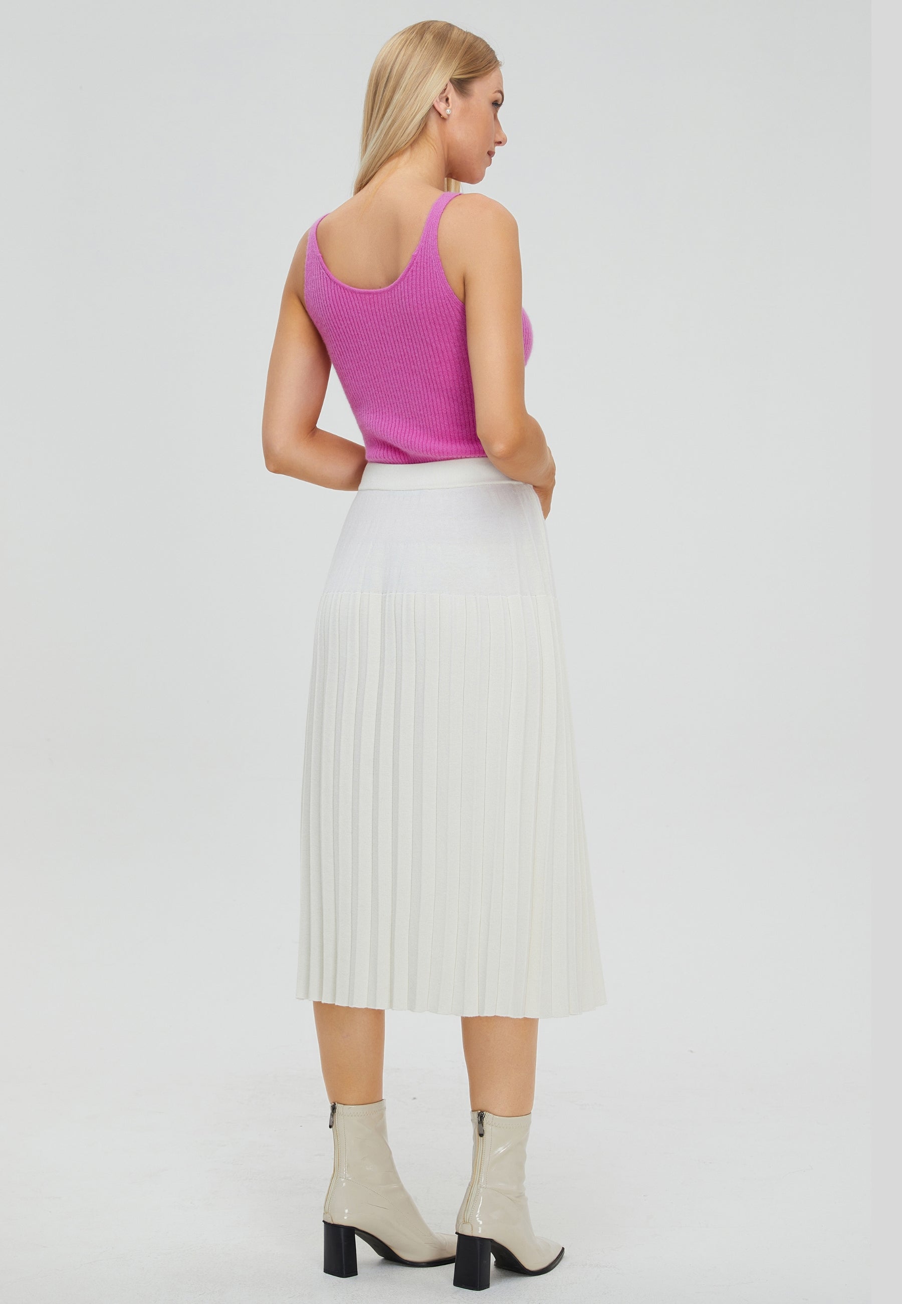 Women's Merino Gradient Pleated Skirt