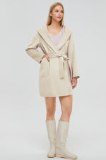 将图片加载到图库查看器，Women&#39;s Wool Hooded Coat
