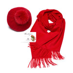 Carica l&#39;immagine nel visualizzatore di Gallery, Red Fur beret set

