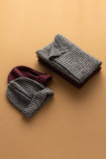 Load image into Gallery viewer, Marled Cashmere Beanie &amp; Scarf SET
