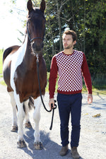 将图片加载到图库查看器，Merino Wool Cashmere | Winter Checkered Sweater | Checkered Long Sleeve | Bellemere New York
