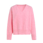 Load image into Gallery viewer, Cashmere | Brushed V-Neck Sweater | Women Brushed Long Sleeve Sweater | Bellemere New York
