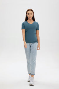Smart V-Neck Cotton T shirt ( 190g)620860811477160