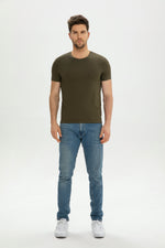 Carica l&#39;immagine nel visualizzatore di Gallery, Men Crew-Neck Cotton T-Shirt (185G)
