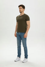 将图片加载到图库查看器，Men Crew-Neck Cotton T-Shirt (185G)
