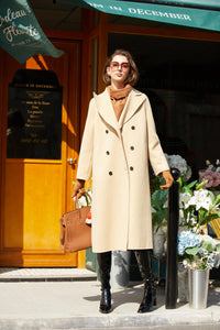 Grand Double-Breasted Wool Coat313422883668136