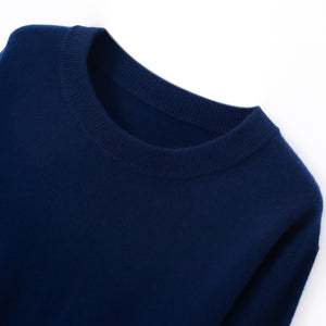 Solid Crew Neck Cashmere Sweater2926776255987954