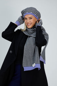 Houndstooth Pearled Cashmere Berets431307278516466
