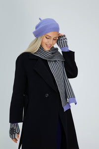 Houndstooth Pearled Cashmere Berets1131307280580850