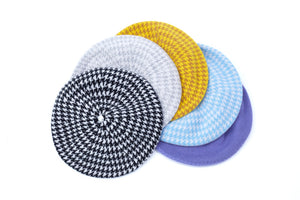 Houndstooth Pearled Cashmere Berets931316276052210