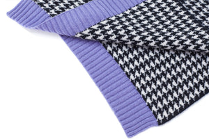Houndstooth Scarf (Multicolor Cashmere with Rib Details)1331425049690354