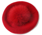 将图片加载到图库查看器，Red Fur beret set
