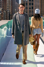 Carica l&#39;immagine nel visualizzatore di Gallery, Merino Wool Cashmere | Winter Checkered Sweater | Checkered Long Sleeve | Bellemere New York
