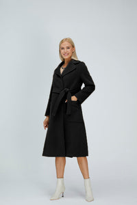 Relaxed Cashmere Blend Coat with Belt1231559966523634