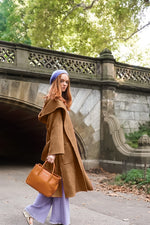 将图片加载到图库查看器， Merino Wool Cashmere |  Overcoat Hoodie | Women Coat | Bellemere New York
