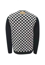 将图片加载到图库查看器，Checker Print Cashmere Merino Sweater

