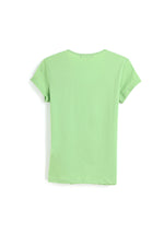 将图片加载到图库查看器，135G Ultra light Deep U Neck Mercerized Cotton Women T-shirt - Bellemere New York 
