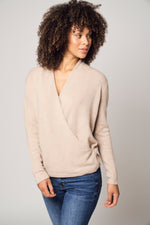 Load image into Gallery viewer, Mock Wrap Sweater (100% Cashmere Knitwear)
