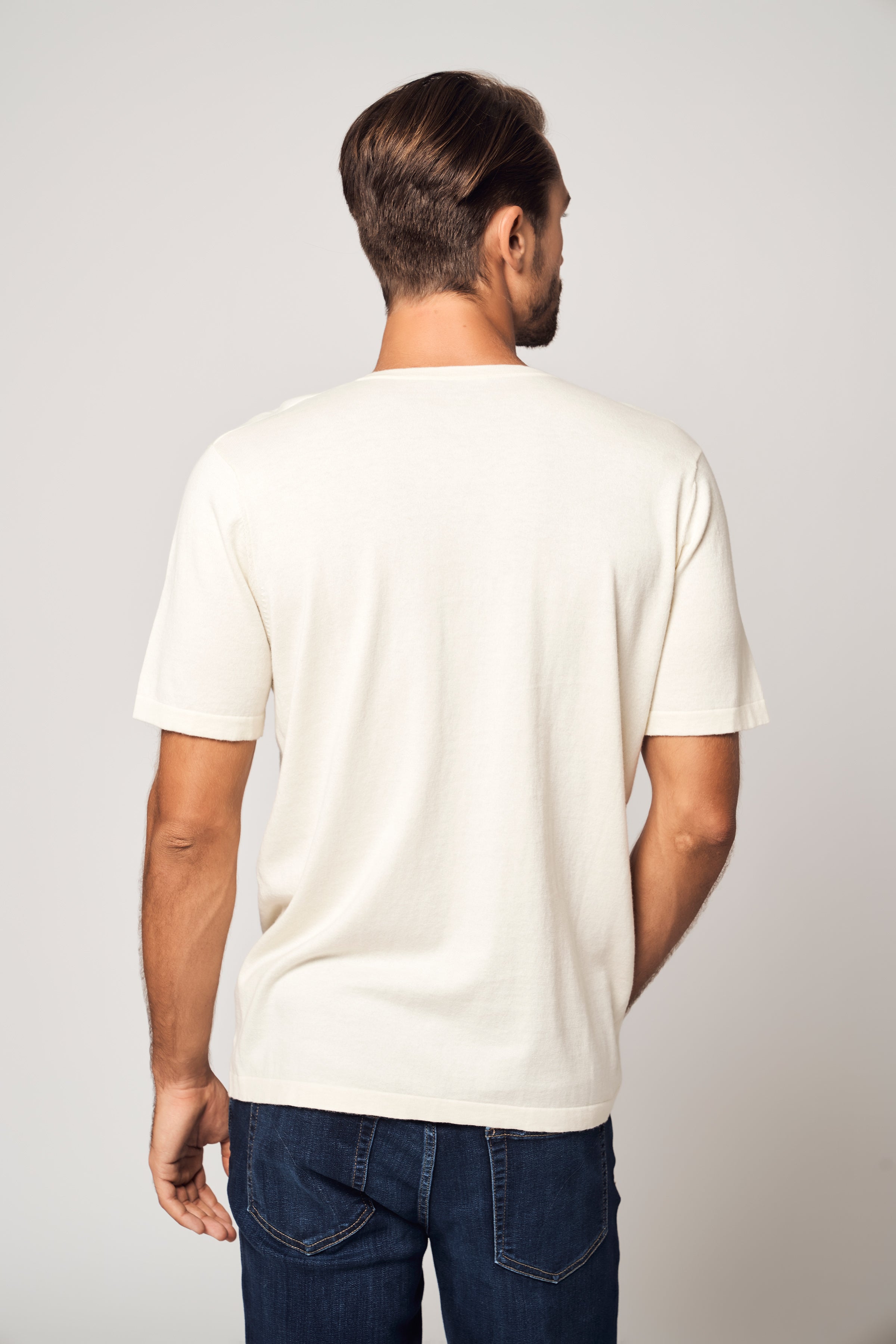 V-Neck Cotton Cashmere T-Shirt