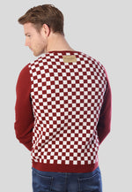 Carica l&#39;immagine nel visualizzatore di Gallery, Merino Wool Cashmere | Winter Checkered Sweater | Checkered Long Sleeve | Bellemere New York
