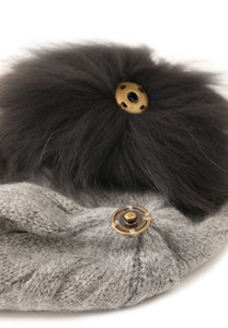 Soft Cable-Knit Mongolian Cashmere Beanie2132158458773746