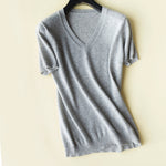 Load image into Gallery viewer, Silk Cashmere V-Neck T-Shirt
