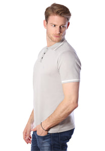 Tencel Polo Shirt with Stripe Detail630400064585970