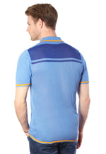 Lade das Bild in den Galerie-Viewer, Men’s Two-Tone Contrast Tencel Polo | Blue Size S M L XL XXL | Bellemere New York 100% Sustainable Fashion | 100% Tencel | Tennis &amp; Golf Polo Shirt
