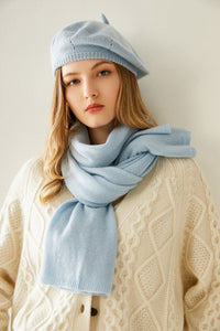 Stunning Cashmere Beret and Scarf SET625303200661746