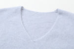 Lade das Bild in den Galerie-Viewer, Cashmere | Brushed V-Neck Sweater | Women Brushed Long Sleeve Sweater | Bellemere New York
