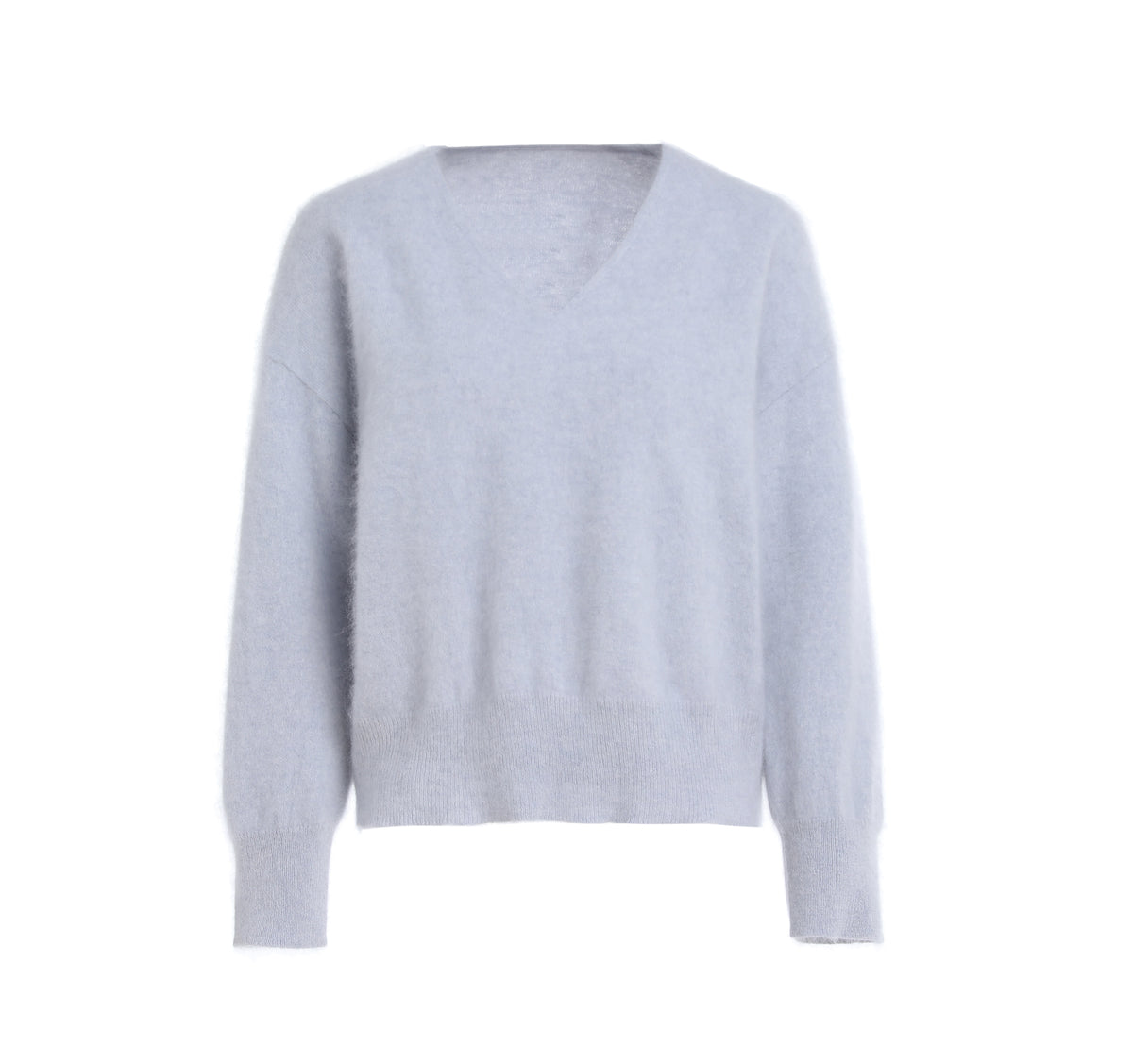 V-Neck Brushed Cashmere Sweater