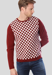 Checker Print Cashmere Merino Sweater231718791577842