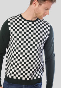 Checker Print Cashmere Merino Sweater2031718791479538
