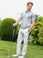 将图片加载到图库查看器，Tencel Polo With Stripe Detail | Grey Size S M L XL | Bellemere New York 100% Sustainable Fashion | 100% Tencel | Tennis &amp; Golf Polo Shirt
