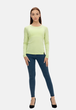 Load image into Gallery viewer, Long Sleeve Crew Neck Mercerized Cotton Women T-Shirt
