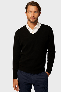 Solid V-Neck Merino-Cashmere Sweater1236085029437682