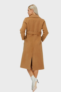 Relaxed Cashmere Blend Coat with Belt335782611697906