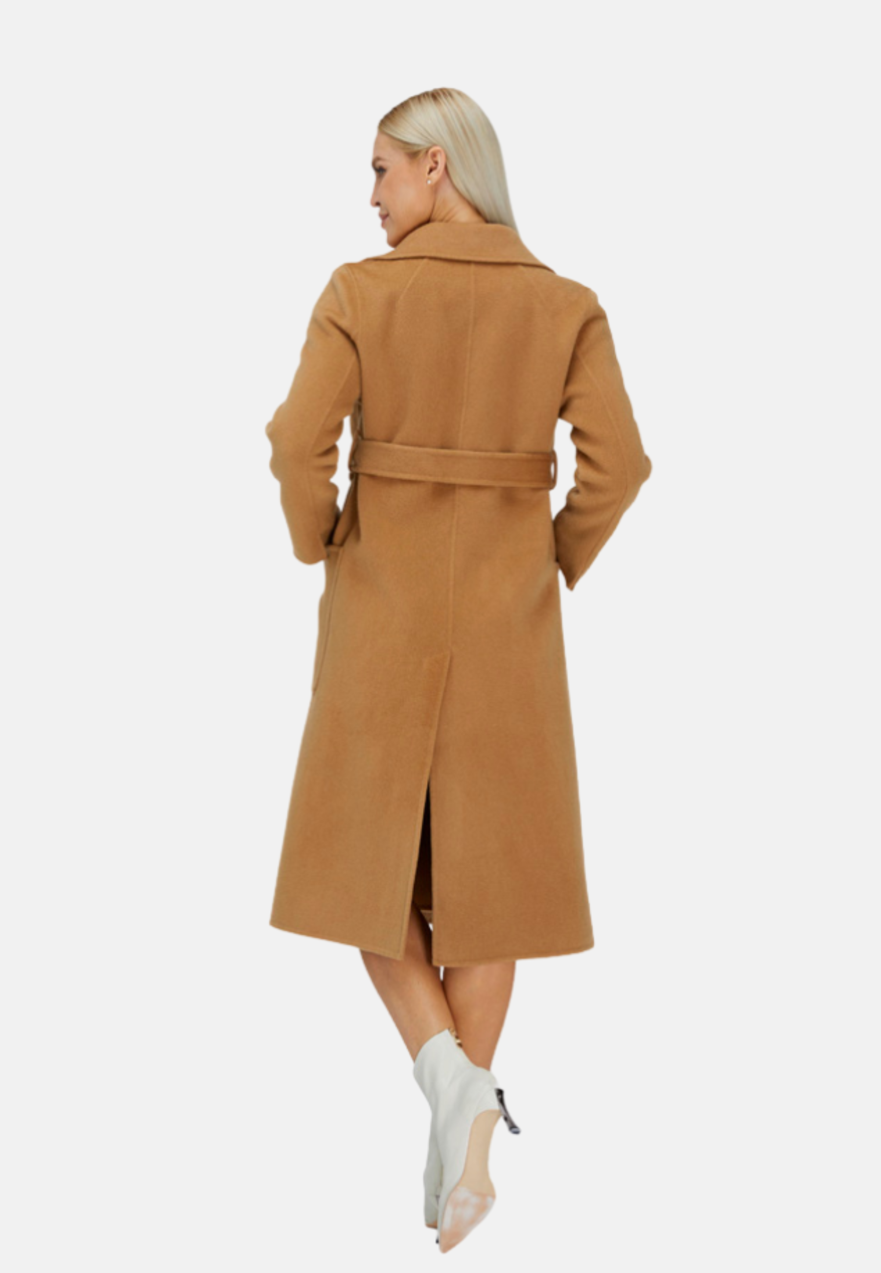 Relaxed Cashmere Blend Coat with Belt