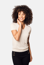 Load image into Gallery viewer, Silk Cashmere V-Neck T-Shirt
