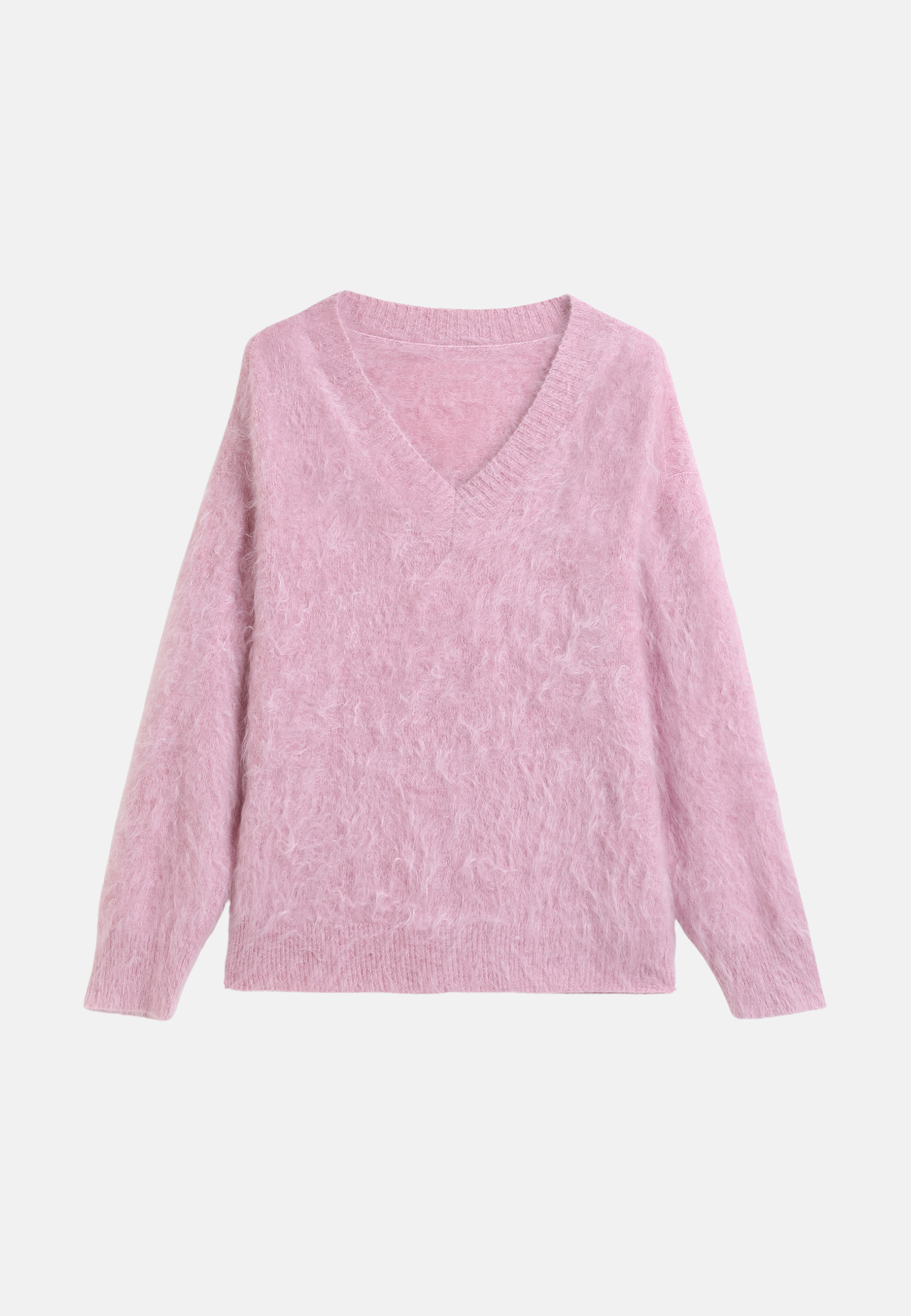 Brushed Pure Cashmere V-Neck Sweater