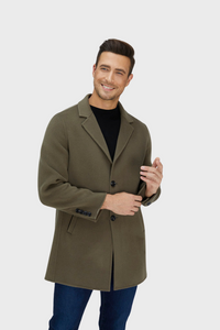 Slick Single-Breasted Wool Blend Coat2236068022616306