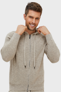 Ribbed Cashmere Full Zipper Hoodie736084856750322