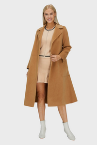 Relaxed Cashmere Blend Coat with Belt635782611796210